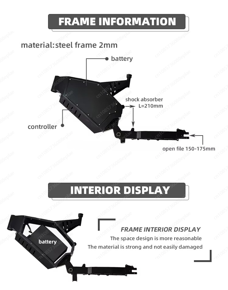 Stealth Bomber Ebike Frame, Fu - đánh giá và giá 8000W Stealth Bomber Ebike