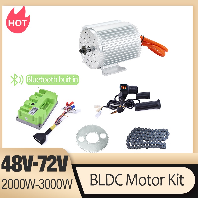 3000W 72V Electric Brushless M - đánh giá và giá Electric Motorcycle Conversion Kit 72V