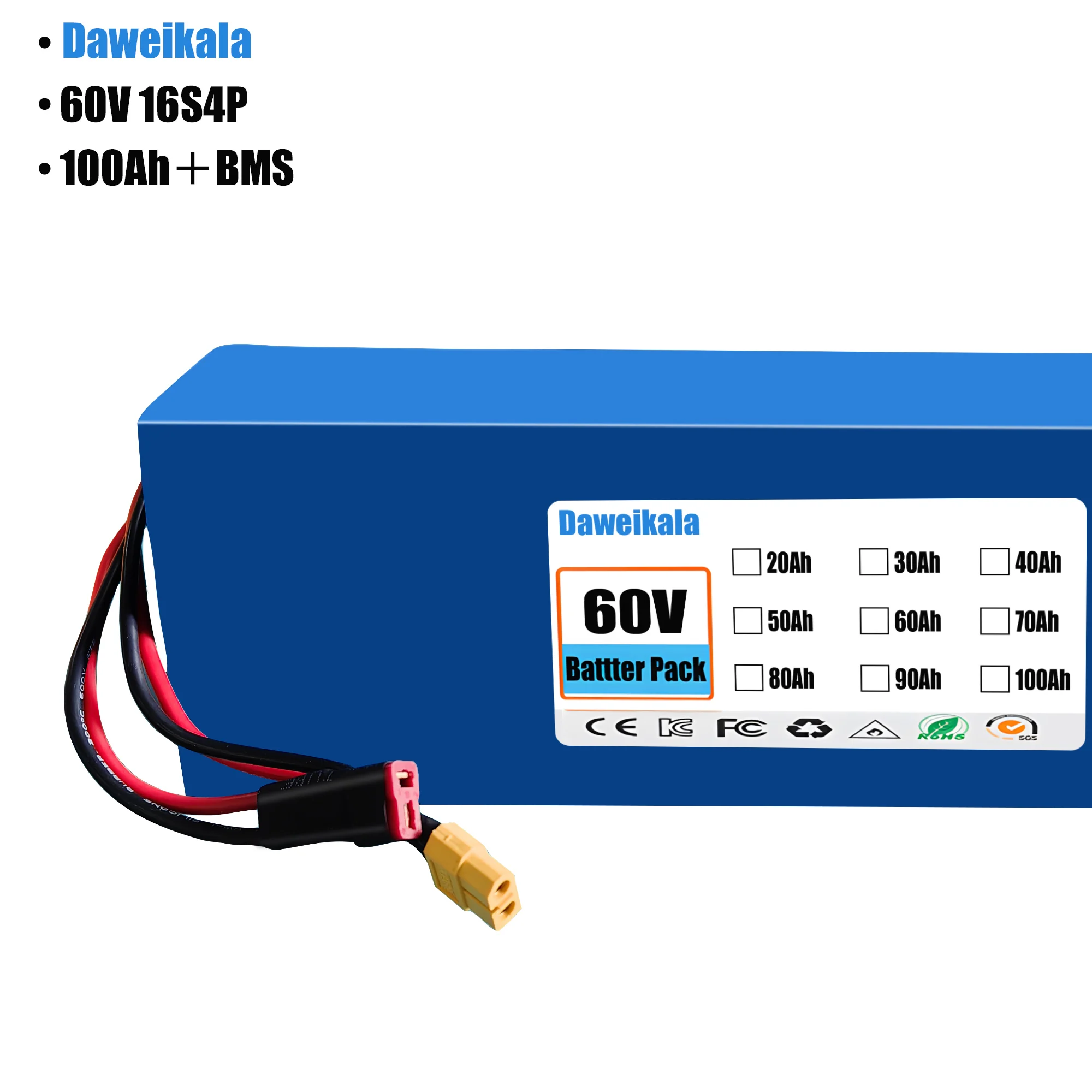 60V 100Ah 16s4p lithium-ion ba - đánh giá và giá 60V 30Ah Electric Scooter Battery